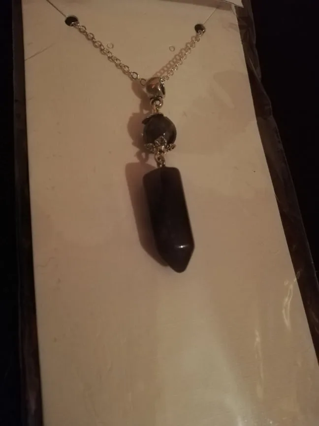Collier pendule en améthyste