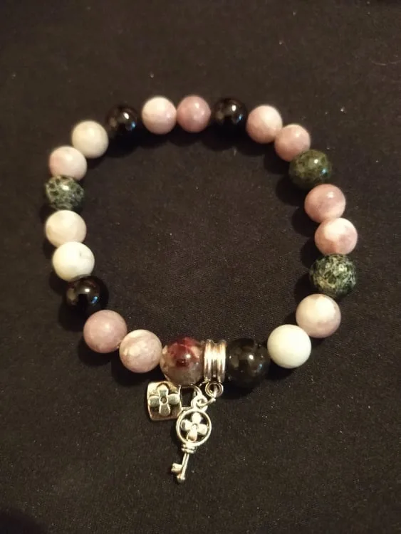 Tourmaline avec agate, clé et cadenas – protégez votre succès