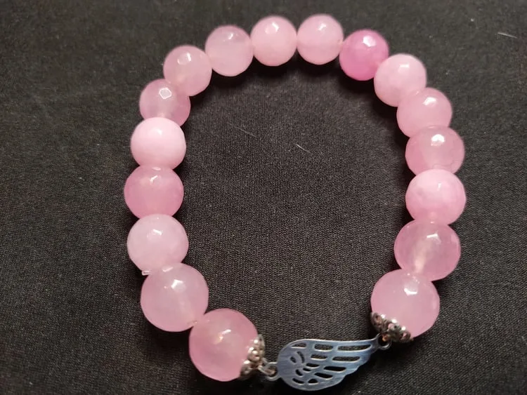 Quarzo rosa con ala d'angelo - protezione dell'amore