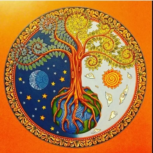 Telo Albero della Vita per Tarot e rune